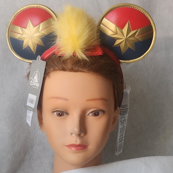Disney Captain Marvel Ears, Headband with Mohawk,  higher further … - Picture 1 of 8